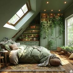 DAUGHTER ROOM,Stylish and Chic Green Space