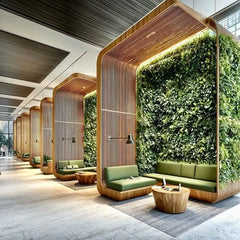 Modern Luxury with a Botanical Touch,apparment lobby