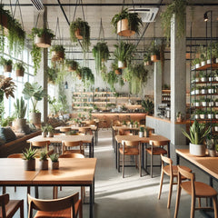 CAFE ROOM WITH HANGING BASKETS