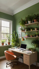 Adding plants to your son's room brings a refreshing touch of nature and promotes a healthy,