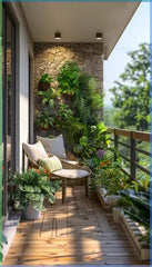 SMALL BALCONY WITH WHITE SITTING,"Your balcony is more than just an outdoor space—it’s an extension of your home