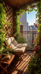 BALCONY WITH SUNLIGHT,Urban Green Oasis