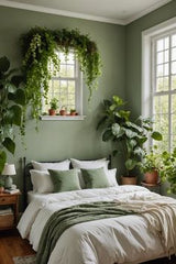 BED ROOM WITH GREENERY, A Touch of Nature, A Touch of Romance