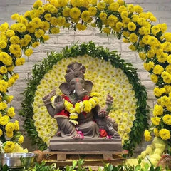 A Majestic Floral Wonderland for Ganpati