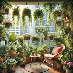Cozy Balcony Corner,Even the smallest balcony can become a cozy sanctuary with a touch of creativity.