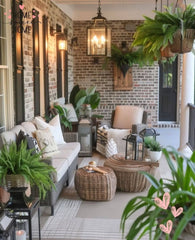 NATURE'S CHARM GREETS YOU FIRST AT OUR INVITING PORCH,A Timeless Spot for Rest and Conversation