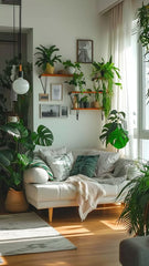 CORNER OF ROOM FOR RELAXING,A Cozy Green Nook