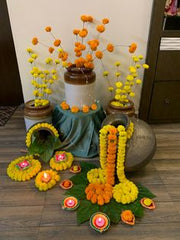 Ganpati celebrations come alive with vibrant floral decor