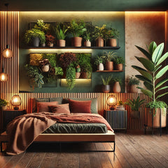MIX RUSTIC POTS WITH SLEEK FURNITURE FOR A BALANCED LOOK,Bringing Nature into the Master Bedroom with Plants
