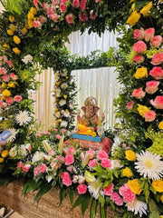 A Vibrant Floral Explosion for Bappa’s Arrival