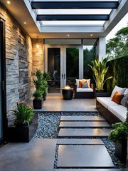 LOT OF GREENERY IN HOTEL PORCH,A Porch That Blends Luxury with Nature889