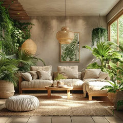 A Refreshing Botanical Retreat,LIVING ROOM