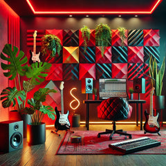 COLORFUL PATTERNS IN MUSIC ROOM,Bringing Nature into a Music Room with Plants