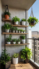 A balcony filled with plants becomes a personal slice of paradise.