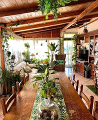 Turn your TV room into a cozy green retreat where entertainment meets nature.