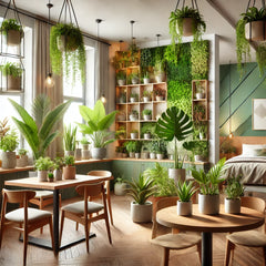 CAFE ROOM,Enhancing Café Interiors with Greenery
