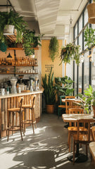 "Where the aroma of coffee meets the calm of greenery."