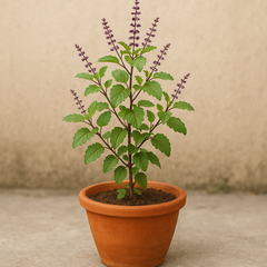 Tulsi plant baby plant in nursery pot