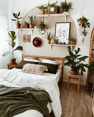 A guest room with plants offers more than just a place to rest