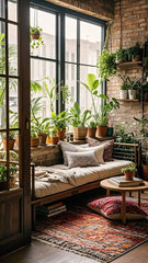 drawing room with plants creates a cozy retreat where nature and comfort