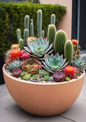 Pairing two plants in a single pot creates a beautiful, harmonious display