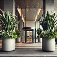 BIG LEAVES ON SIDE OF ENTRANCE