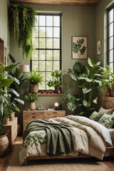 A guest room filled with plants feels instantly inviting