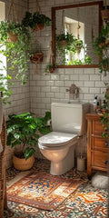 A Bright and Airy Botanical Escape,BATHROOM