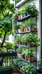 A vertical balcony garden is the perfect way to bring greenery into small spaces.