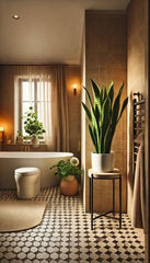A bathroom with plants becomes more than just a functional space