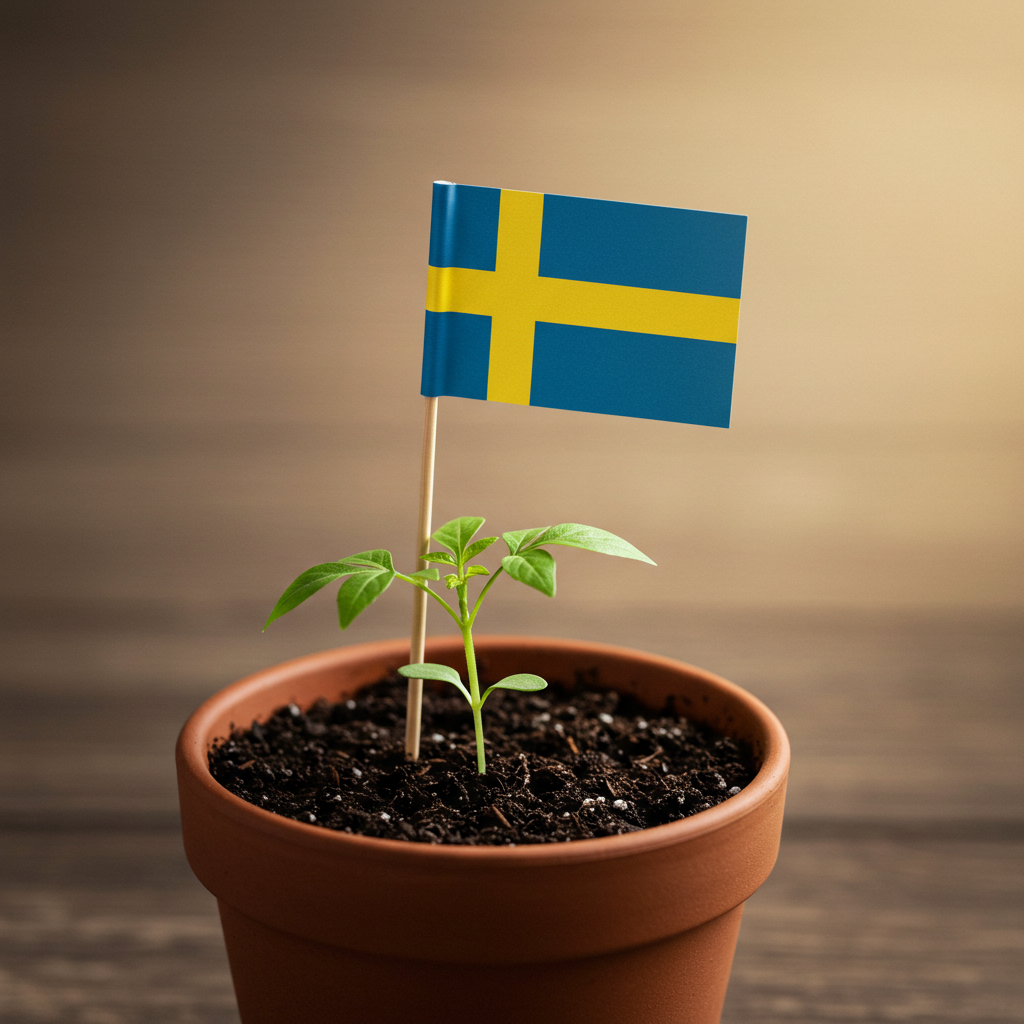 Alpha spac baby plant in nursery pot