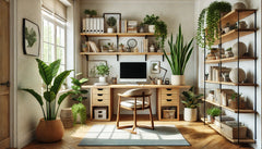 MORDEN TV ROOM WITH PLANTS CABINET