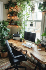 STUDY ROOM WITH STUNNING PLANTS