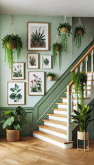 STAIR CASE WITH PLANTS,Enhancing Your Staircase with Plants