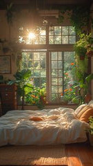 WHERE COMFORT MEETS ELEGANCE:THE PERFECT BED ROOM SET UP,A Botanical Haven for Restful Nights