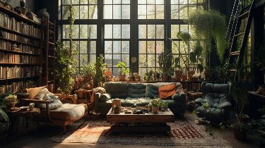 NATURAL DECOR FOR VIBRANT LIVING ROOM