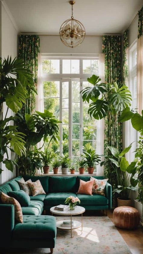 A living room filled with plants is more than just a space,living room
