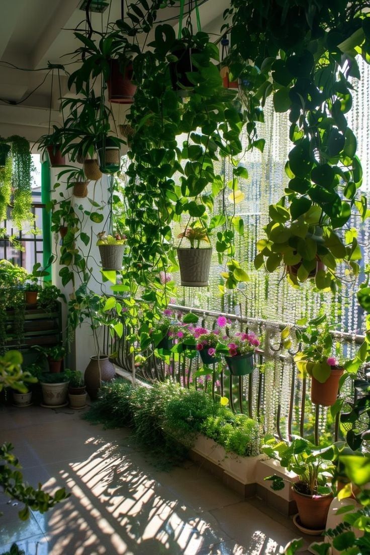 A balcony adorned with plants becomes a serene escape in the heart of the HOME