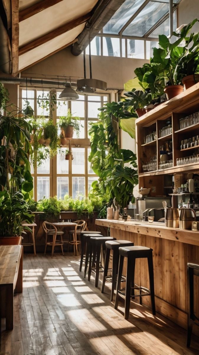 Step into a café room where the rich aroma of freshly brewed coffee