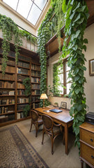 A window adorned with creepers is like a living frame to the outside world