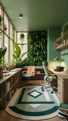 Create a calming vibe in your TV room with low-light plants like snake plants