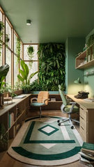 Create a calming vibe in your TV room with low-light plants like snake plants
