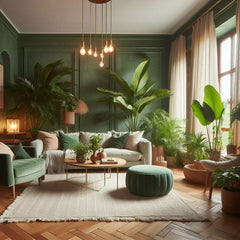 GREEN GOES A LONG WAY,LIVING ROOM,20 X 20,The Perfect Harmony of Style and Nature