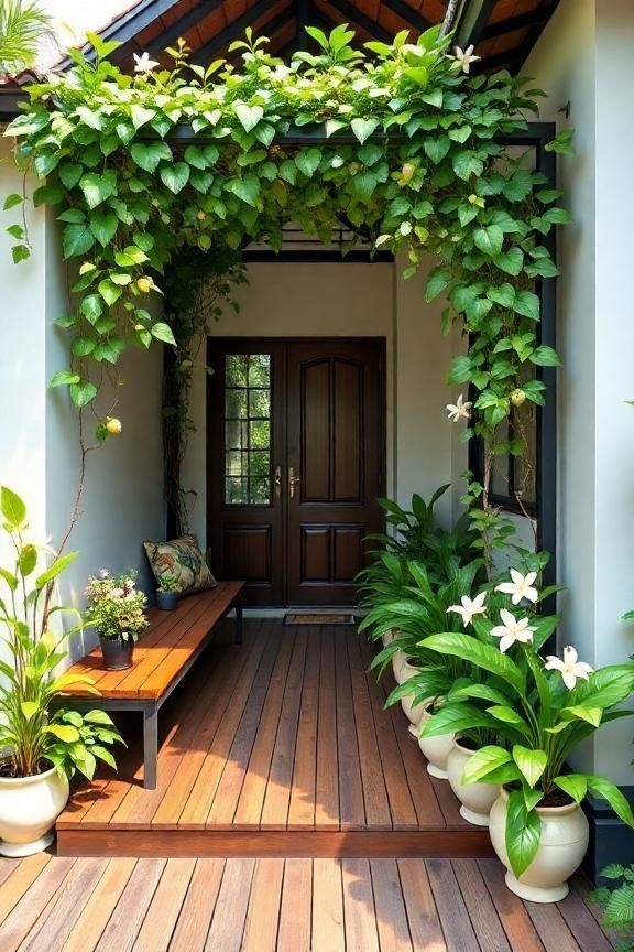 Front door decore plant