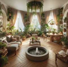 NICE ELEGANT,LARGER THAN LIFE,A living room enriched with plants becomes a vibrant bl&nbsp;end of comfort