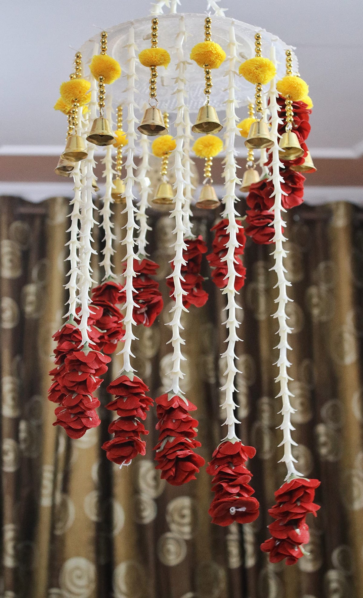 GANPATI DECORATION OF REAL FLOWERS