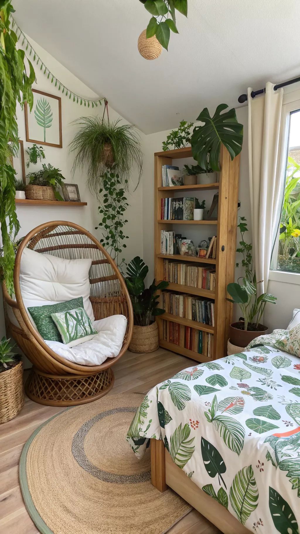 A daughter’s room filled with plants becomes a gentle haven of joy and calm.