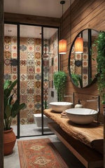 WOODEN TILE BATHROOM,Freshness and Beauty in Every Corner