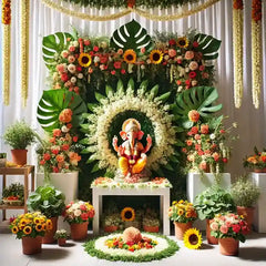 A Lotus-Themed Floral Ganpati