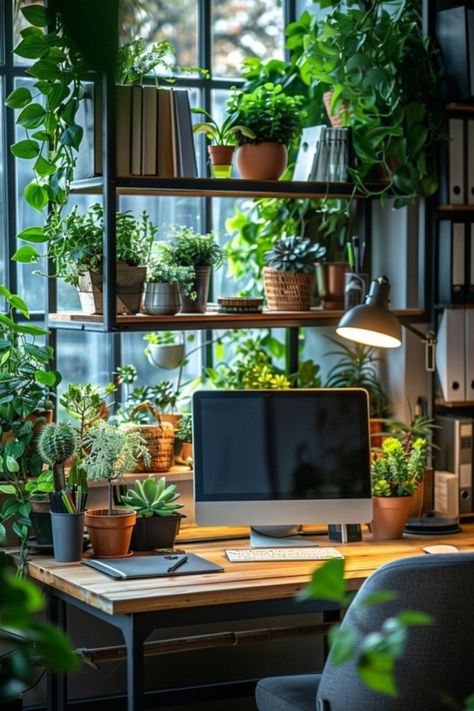 STUDY ROOM WITH COZY PLANTS